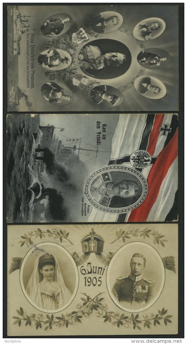 ALTE POSTKARTEN - SCHIFFE KAISERL. MARINE BIS 1918 Prinz Heinrich Von Preu&szlig;en, 3 Verschiedene Karten - Warships