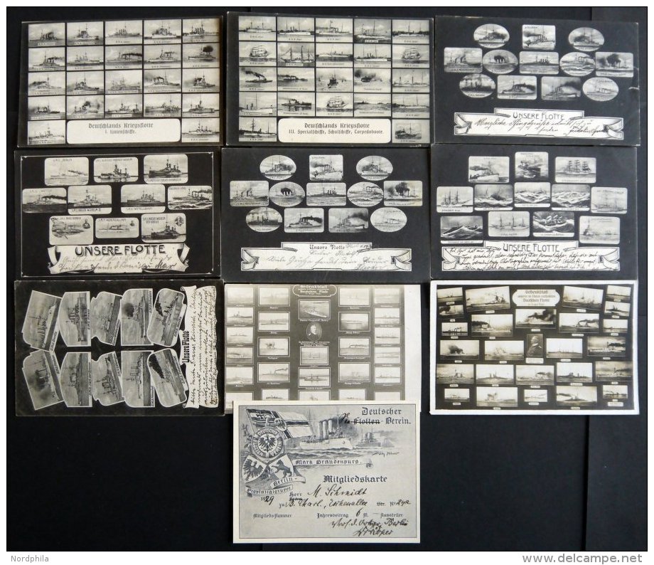 ALTE POSTKARTEN - SCHIFFE KAISERL. MARINE BIS 1918 Deutschlands Kriegsflotte, Unsere Flotte, 10 Verschiedene Karten - Warships