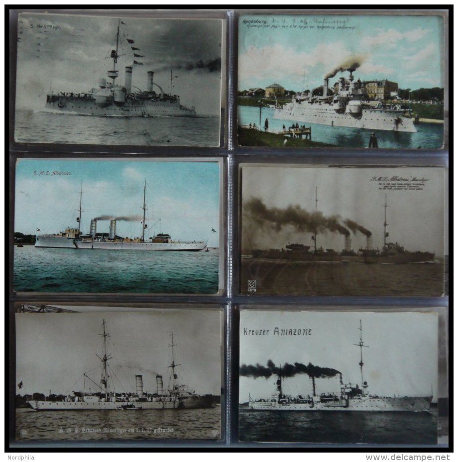 ALTE POSTKARTEN - SCHIFFE KAISERL. MARINE BIS 1918 Kriegsschiffe: Umfangreiche Saubere Sammlung Von 433 Ansichtskarten, - Warships