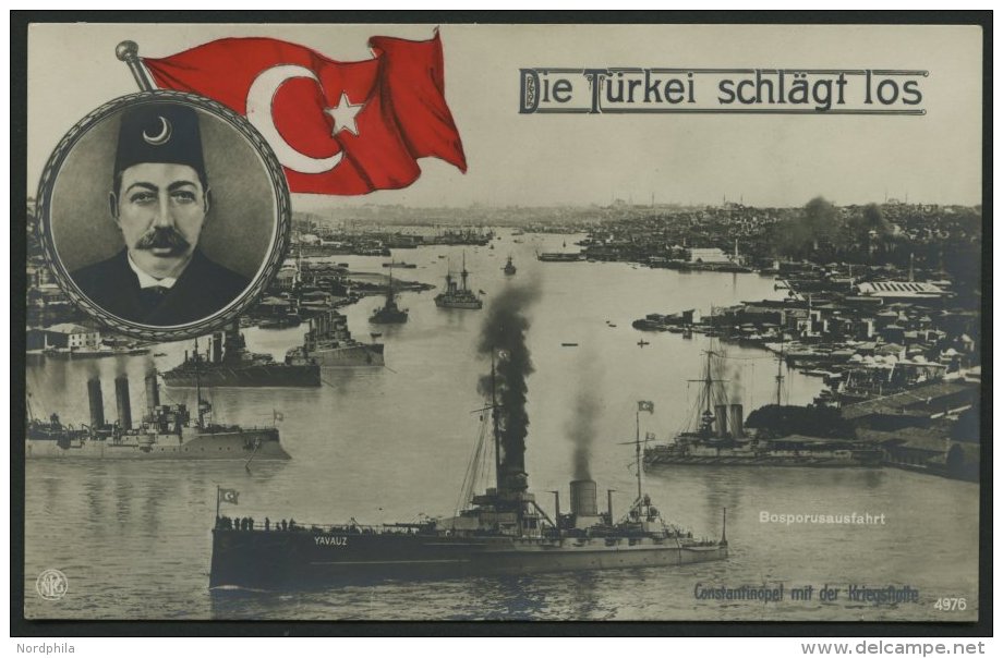 ALTE POSTKARTEN - T&Uuml;RKEI KONSTANTINOPEL Mit Der Kriegsflotte, Ungebrauchte Ansichtskarte - Turkey