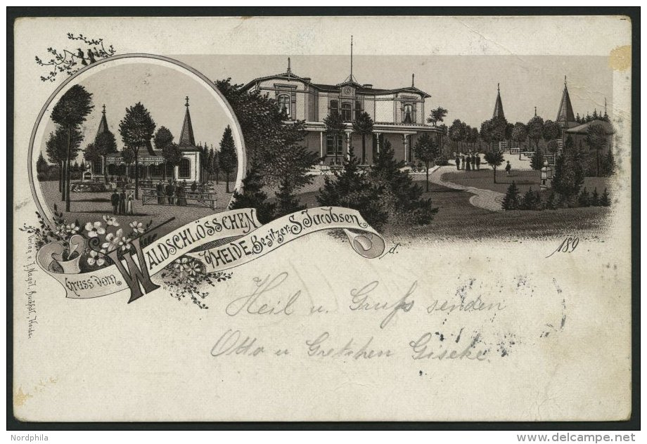 DEUTSCHLAND ETC. HEIDE In Holstein, Eine Farbige Lithografie Von 1896, Pracht - Covers & Documents