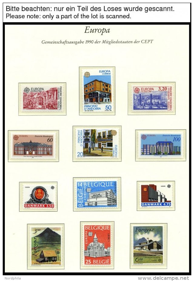 EUROPA UNION **, 1990, Postalische Einrichtungen, Kompletter Jahrgang, Pracht, Mi. 219.- - Collections
