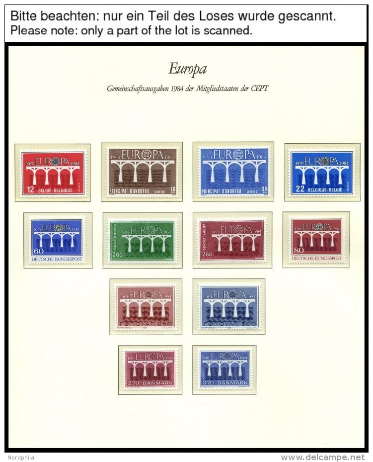 EUROPA UNION **, 1984, Br&uuml;cke, Kompletter Jahrgang Mit Markenheftchen Griechenland Und Schweden, Pracht, Mi. 206.40 - Collections