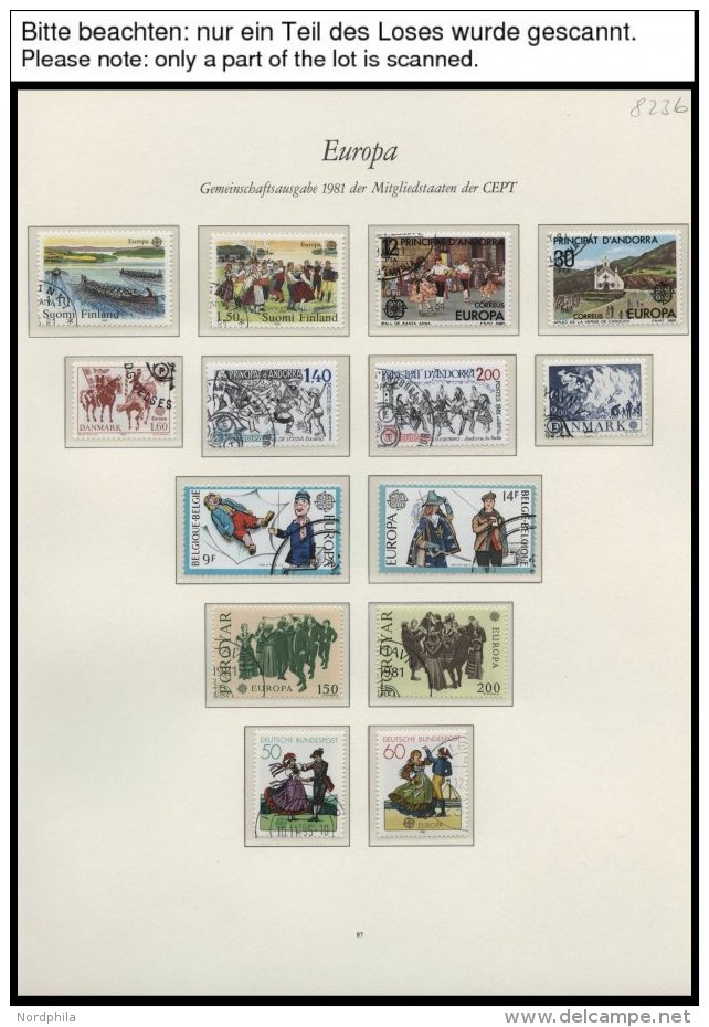 EUROPA UNION O, 1981/2, Folklore Und Historische Ereignisse, 2 Komplette Jahrg&auml;nge, Pracht, Mi. 151.80 - Collections