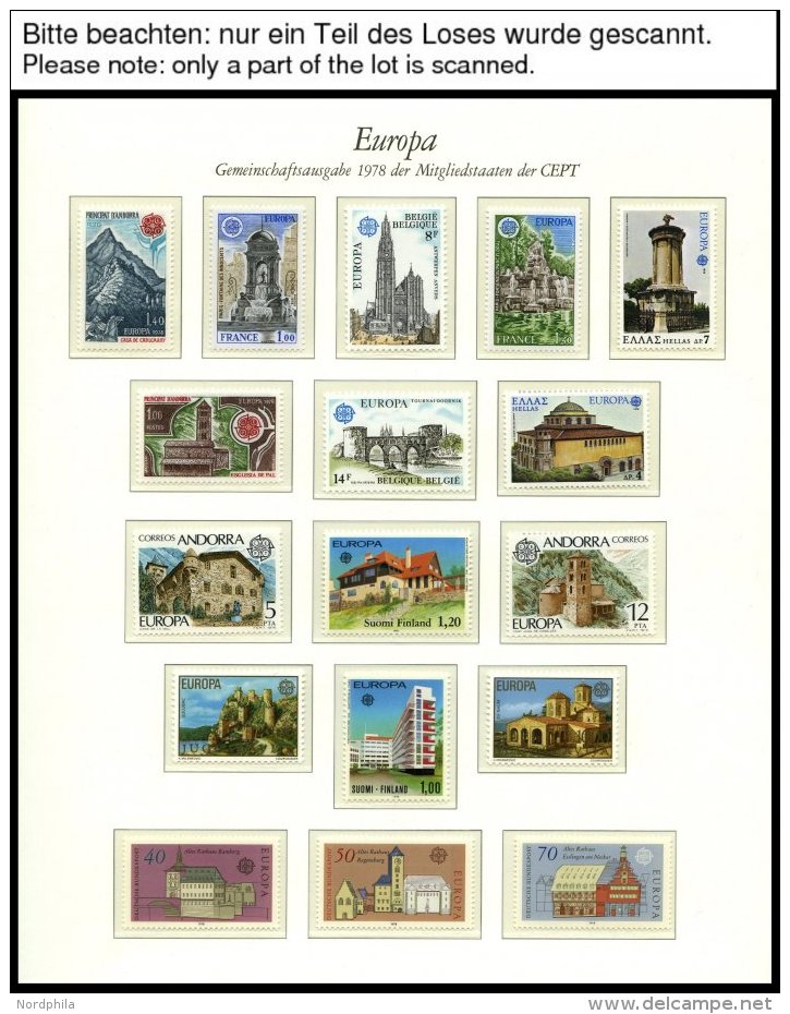 EUROPA UNION **, 1978, Baudenkm&auml;ler, Kompletter Jahrgang, Pracht, Mi. 150.30 - Collections