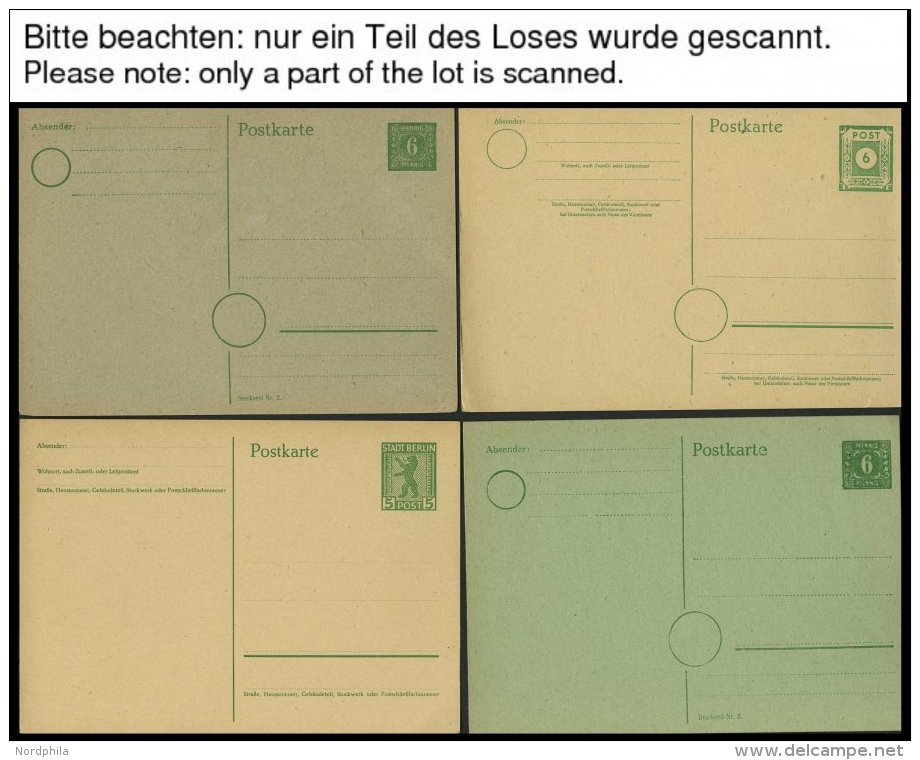 DIVERSES - SAMMLUNGEN, LO Partie Von 177 Verschiedenen Ganzsachenkarten Nachkriegsdeutschland Von 1945-67, Dabei Einige - Other & Unclassified