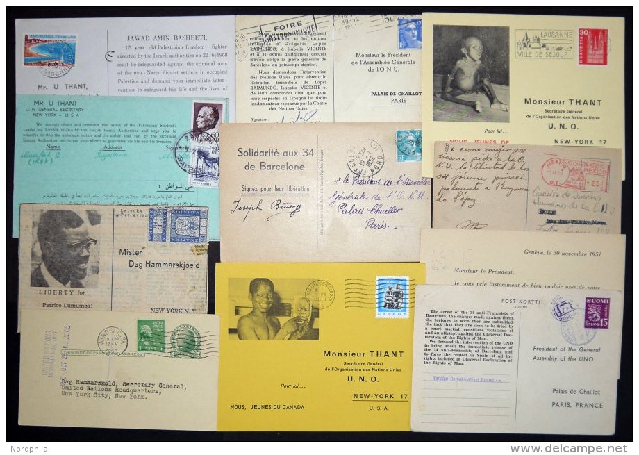 UNO 1951-69, UN-Peditionskarten, 11 Verschiedene Karten Aus 9 L&auml;ndern, Fast Nur Pracht - UNO