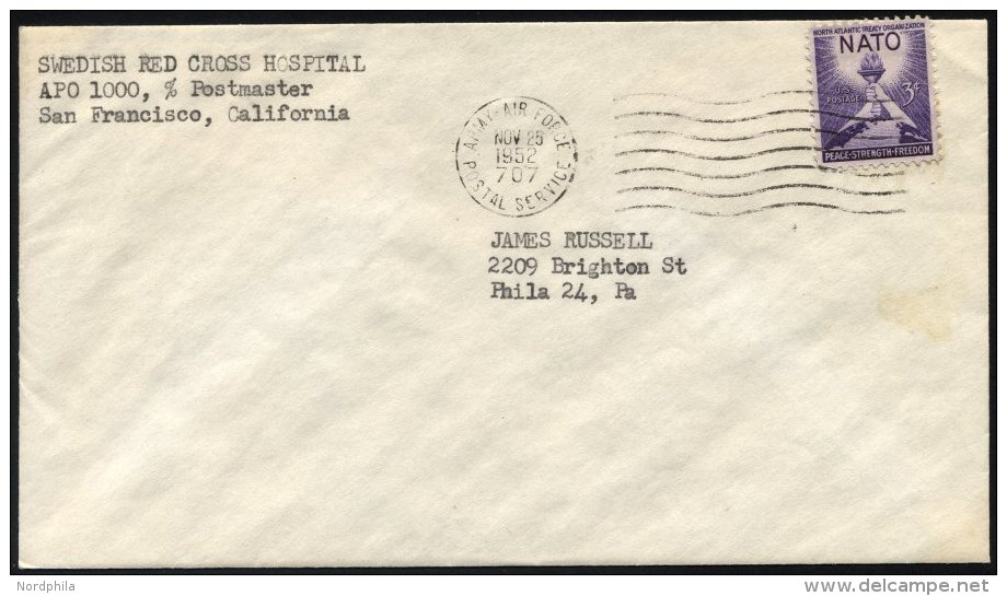 FELDPOST 1952, Feldpostbrief Des Schwedischen Roten Kreuzes &uuml;ber Das Amerikanische Haupt-Feldpostamt In San Francis - Used Stamps