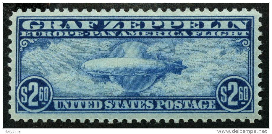 USA 328 **, Scott C 15, 1930, 2.60 $ Graf Zeppelin, Postfrisch In Hervorragender Z&auml;hnung Und Zentrierung, Kabinett, - Used Stamps