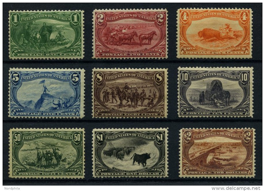 USA 117-25 *, Scott 285-93, 1898, Trans-Mississippi-Ausstellung, Farbfrischer Ungebrauchter Satz, Feinst/Pracht, $ 4460 - Used Stamps