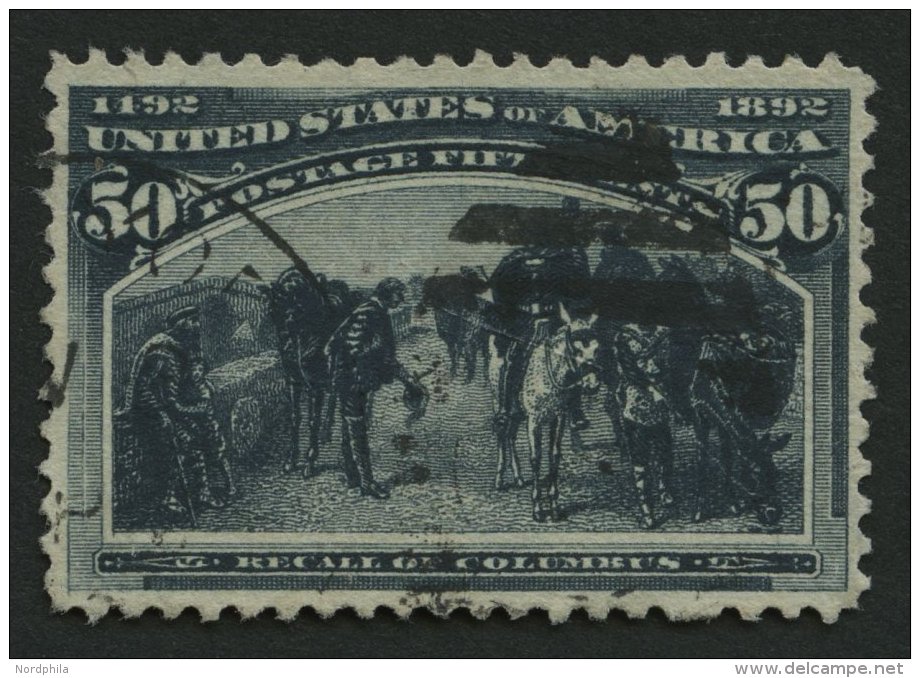 USA 83 O, Scott 240, 1893, 50 C. Columbus-Weltausstellung, Pracht, $ 200.- - Used Stamps