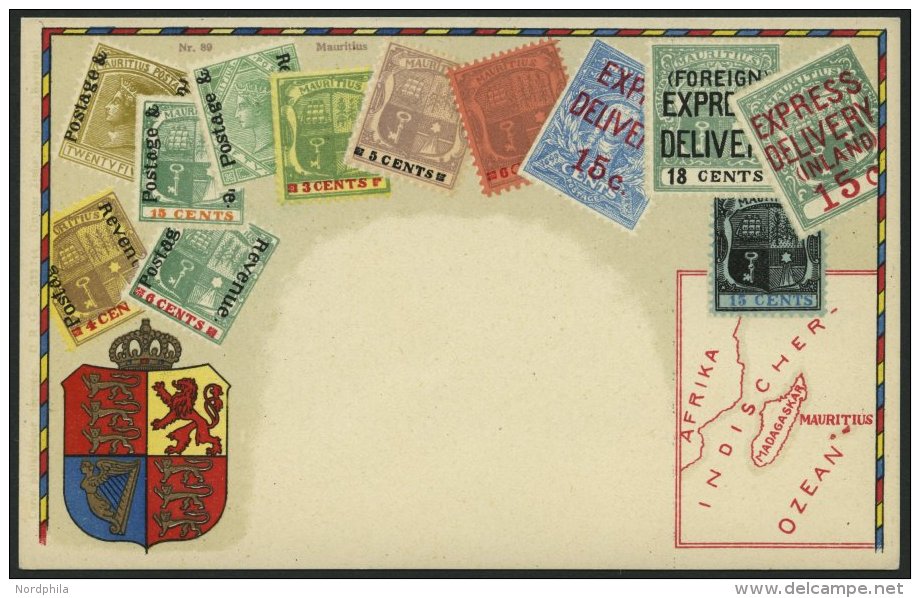 MAURITIUS Ca. 1920, Briefmarkenserie, Ungebrauchte Karte, Pracht - Mauritius (1968-...)