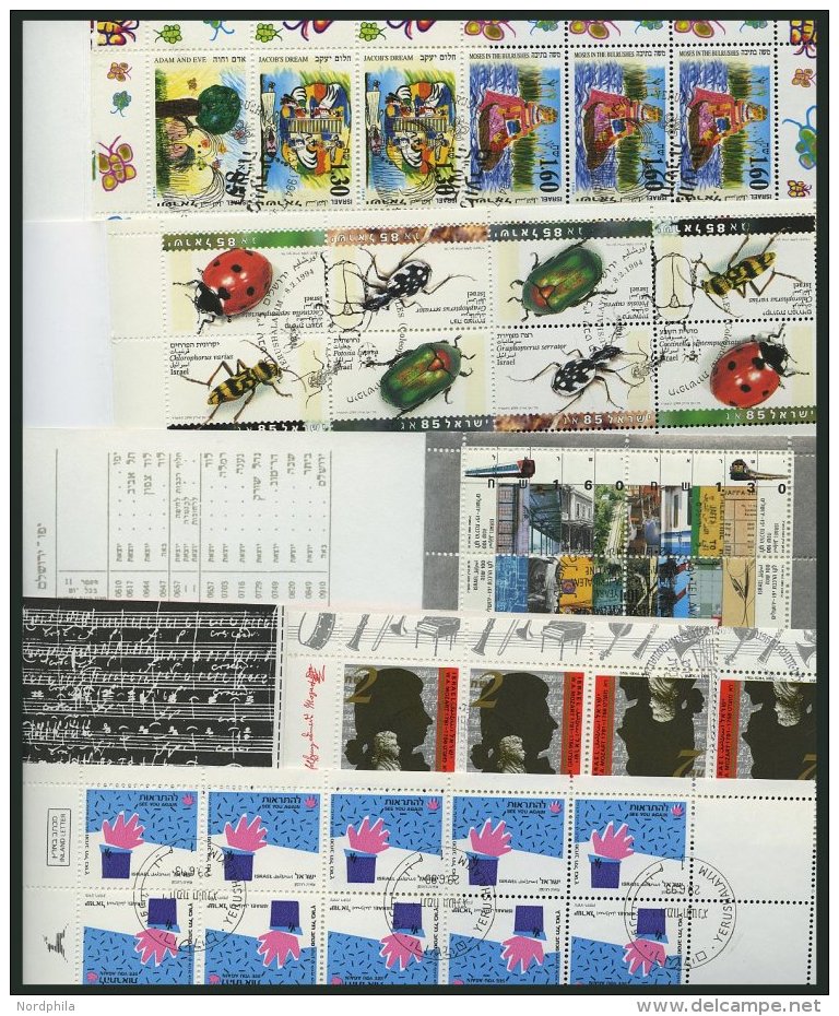 ISRAEL - SAMMLUNGEN, LOTS MH O, 1989-94, 5 Verschiedene Markenheftchen, Pracht, Mi. 134.- - Collections, Lots & Series