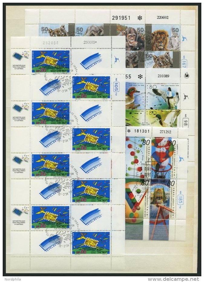 ISRAEL - SAMMLUNGEN, LOTS KB O, 1963/89-91, 5 Verschiedene Kleinbogen, Pracht, Mi. 220.- - Collections, Lots & Series