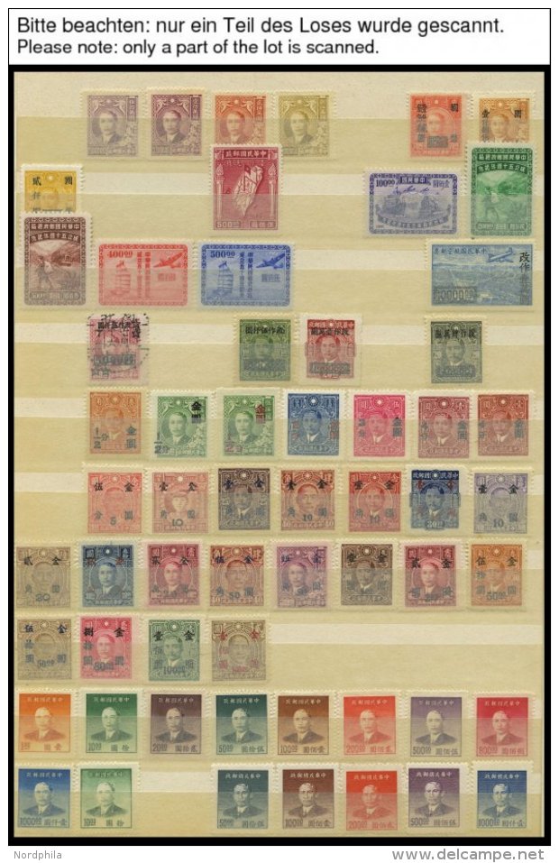 CHINA (*),**,o , Ca. 1910-1968, Sammlung China Auf Einsteckseiten, Mit Provinzausgaben, Volksrepublik, Nordostchina Etc. - Other & Unclassified