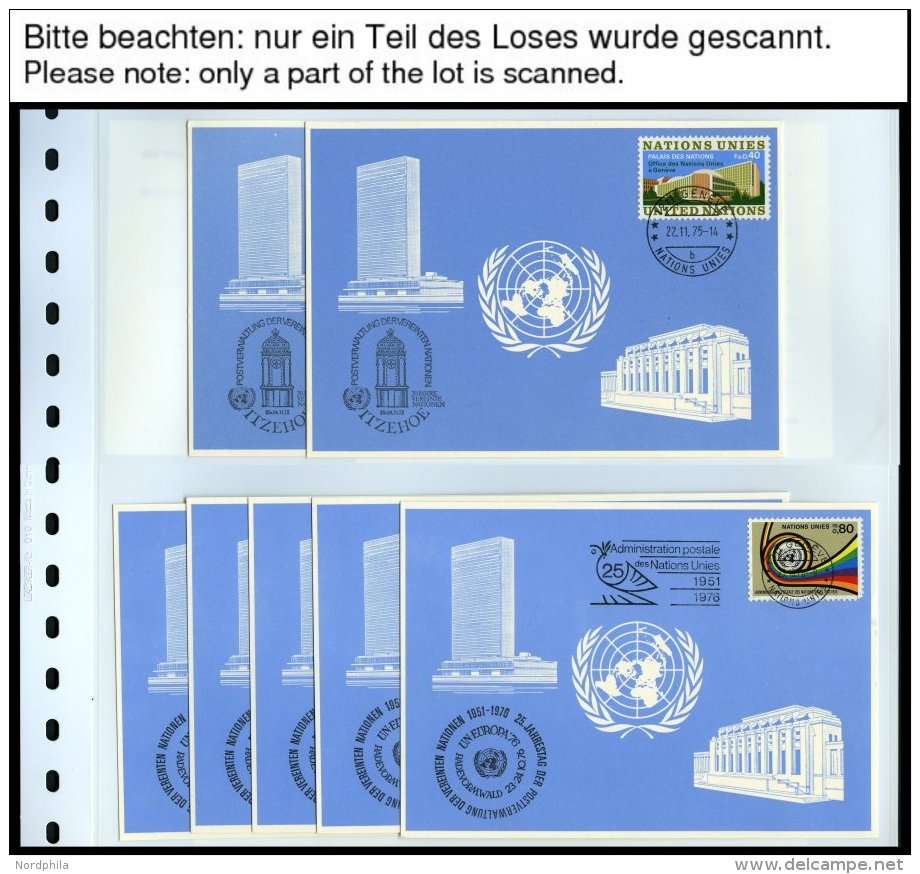 UNO - GENF **,Brief , 1969-78, Postfrisch Komplett, Dazu FDC`s Bis 1981 Sowie Blaue Karten Mit Dubletten, Prachterhaltun - Other & Unclassified