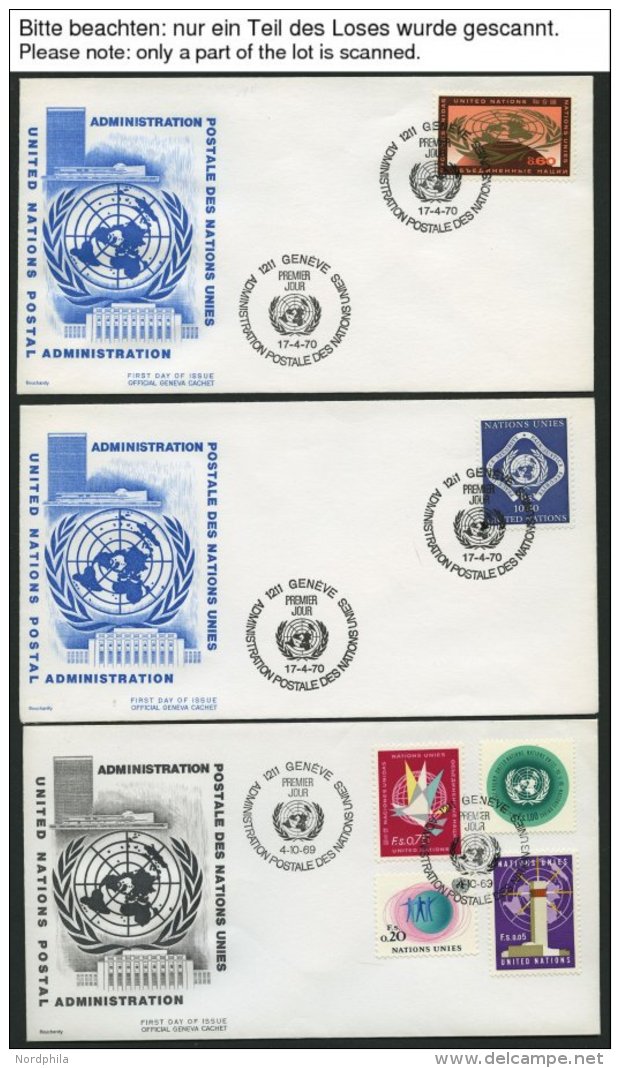 UNO - GENF 1969-85, 37 Verschiedene Offizielle FDC`s, Pracht - Other & Unclassified