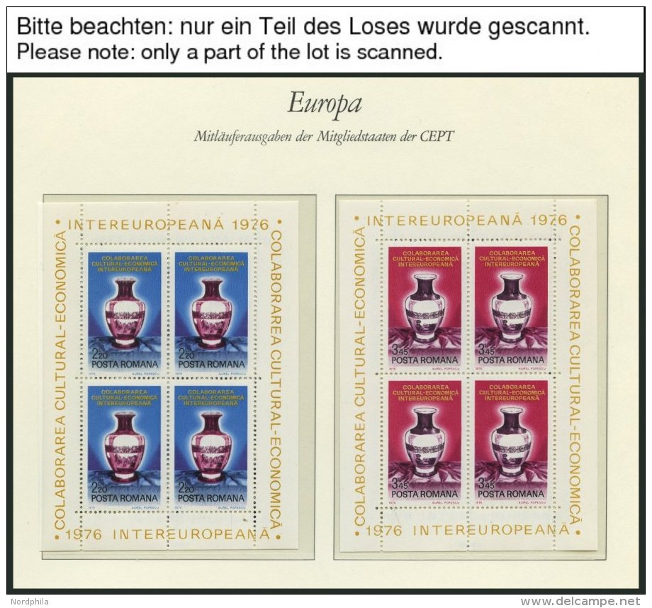 SAMMLUNGEN, LOTS Bl. **, 1976-83, Blocks Intereuropa, Komplette Partie, Pracht, Mi. 100.- - Other & Unclassified