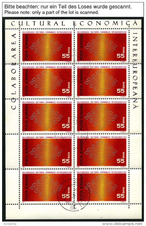 RUM&Auml;NIEN KB O, 1971-75, Europa, Alle 5 Kleinbogens&auml;tze Komplett Mit Ersttagsstempeln, Mi.Nr. 3258/9 2x, Pracht - Other & Unclassified