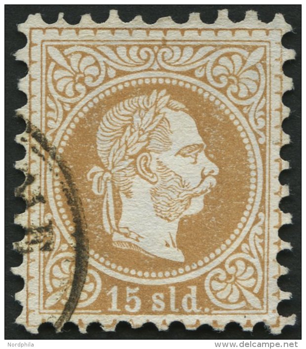 POST IN DER LEVANTE 5I O, 1867, 15 So. Braun, Grober Druck, Mit Wz. Ganzer Buchstabe, Pracht - Eastern Austria