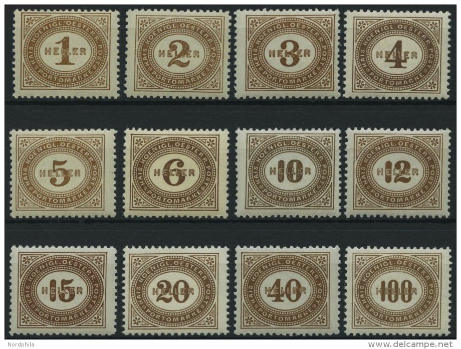 PORTOMARKEN P 22-33 **, 1900, Ziffer, Postfrisch, Prachtsatz, Mi. 230.- - Postage Due