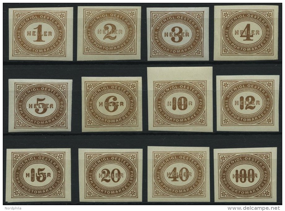 PORTOMARKEN P 10-21 **, 1899, Ziffer, Postfrisch, Prachtsatz, Mi. 250.- - Postage Due