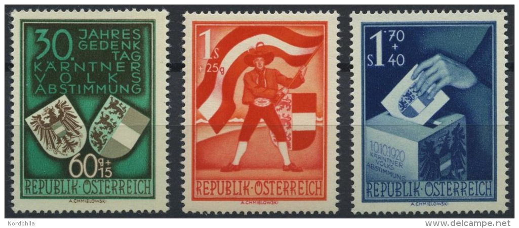 STERREICH 952-54 **, 1950, Volksabstimmung, Prachtsatz, Mi. 150.- - Used Stamps