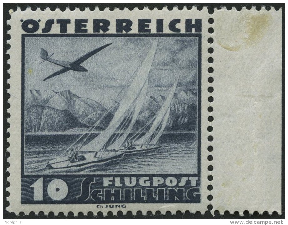 STERREICH 612 **, 1935, 10 S. Flugzeug &uuml;ber Landschaften, Pracht, Mi. 100.- - Used Stamps