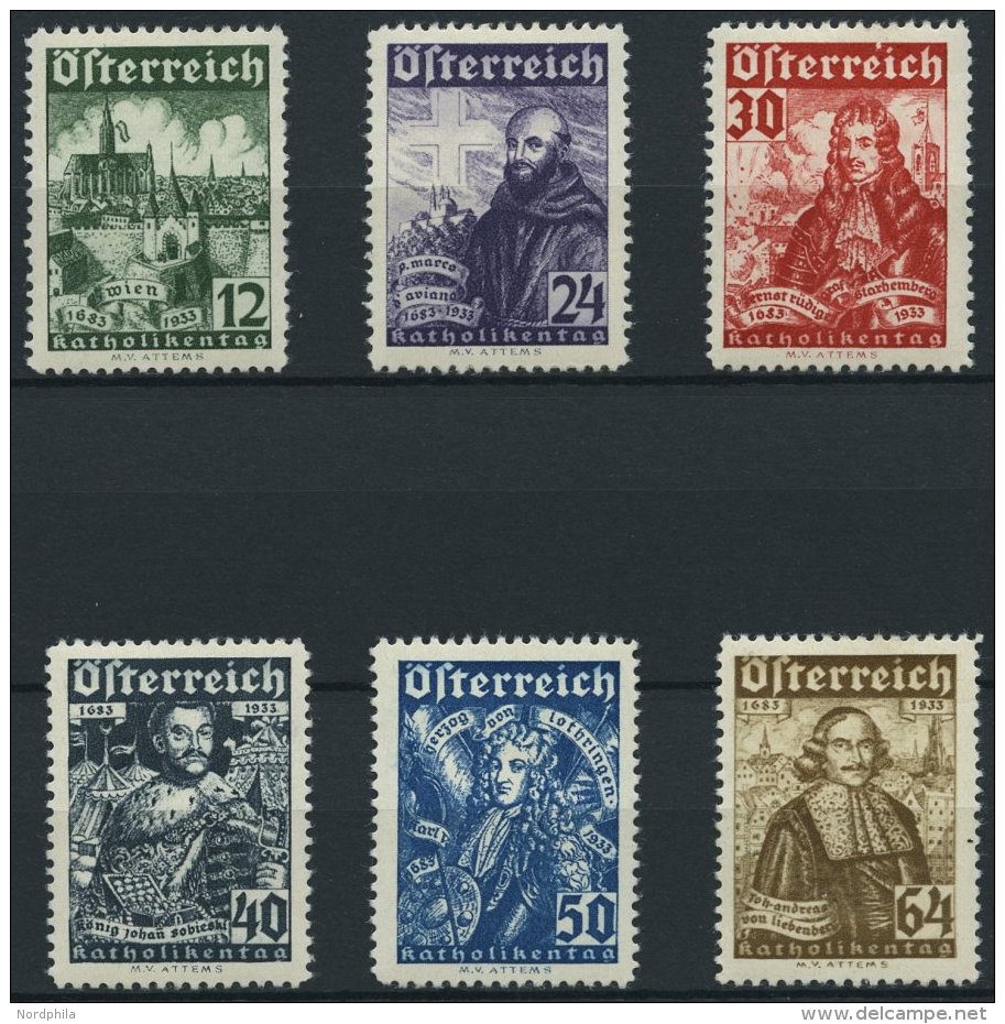 STERREICH 557-62 **, 1933, Katholikentag, Prachtsatz, Mi. 440.- - Used Stamps