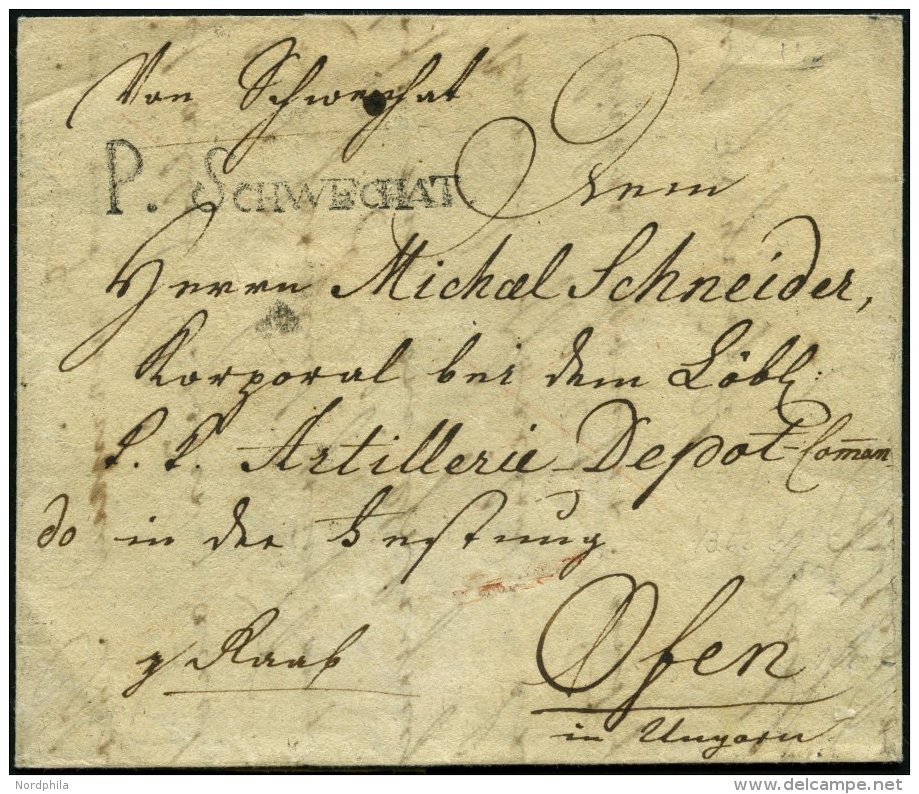 VORPHILATELIE P. SCHWECHAT, L1 Auf Brief Nach Ofen, Pracht - ...-1850 Prephilately