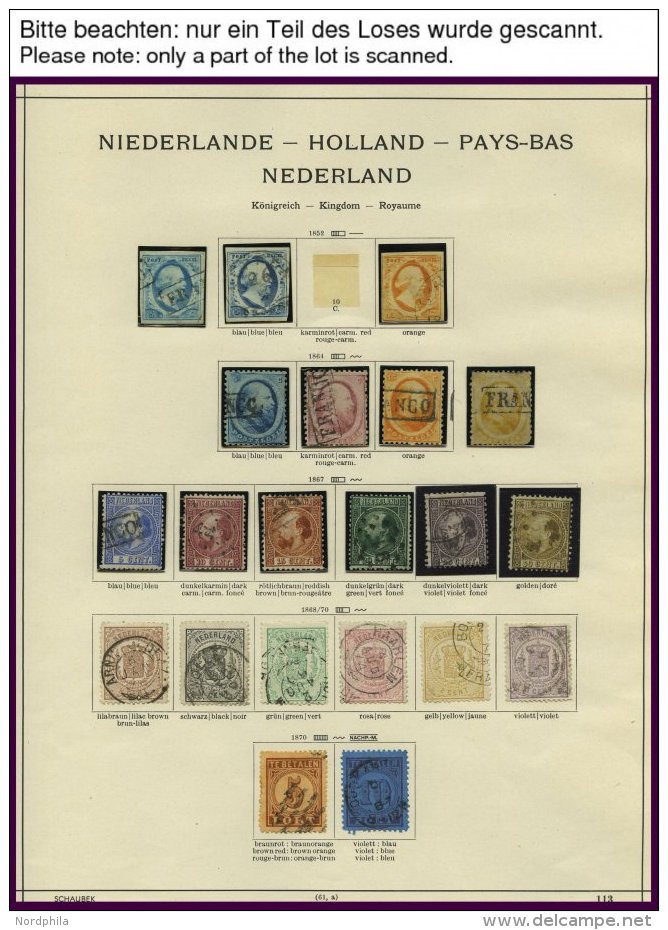 SAMMLUNGEN, LOTS O, *, 1852-1942, Sauberer Alter Sammlungsteil Auf Schaubek-Seiten Mit Guten Werten Und S&auml;tzen, Erh - Collections