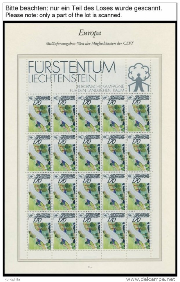 LIECHTENSTEIN 939-41KB **, 1988, Europ&auml;ische Kampagne F&uuml;r Den L&auml;ndlichen Raum In Kleinbogen, Pracht - Other & Unclassified