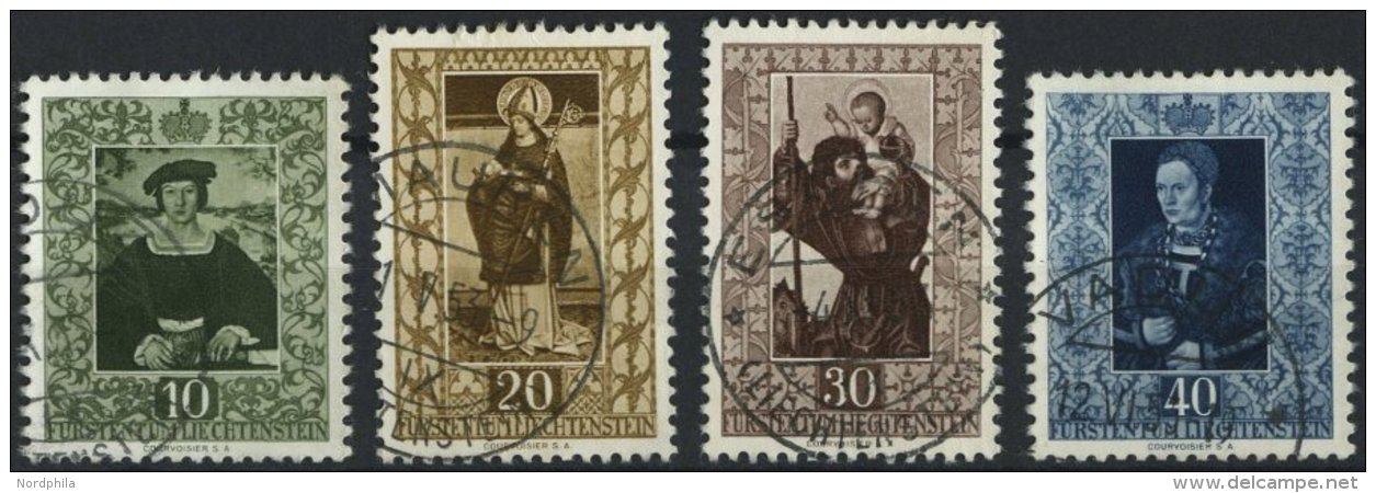 LIECHTENSTEIN 311-14 O, 1953, 4. Gem&auml;ldeserie, Prachtsatz, Mi. 100.- - Other & Unclassified