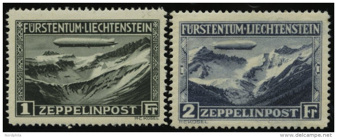 LIECHTENSTEIN 114 **,115 * , 1931, Graf Zeppelin, Pracht - Other & Unclassified