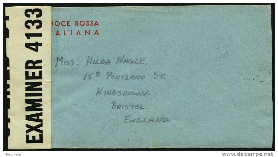 ITALIEN Italienischer Rotkreuz-Umschlag F&uuml;r Kriegsgefangenenpost W&auml;hrend Des II. Weltkrieges, Nach England, Ve - Italy