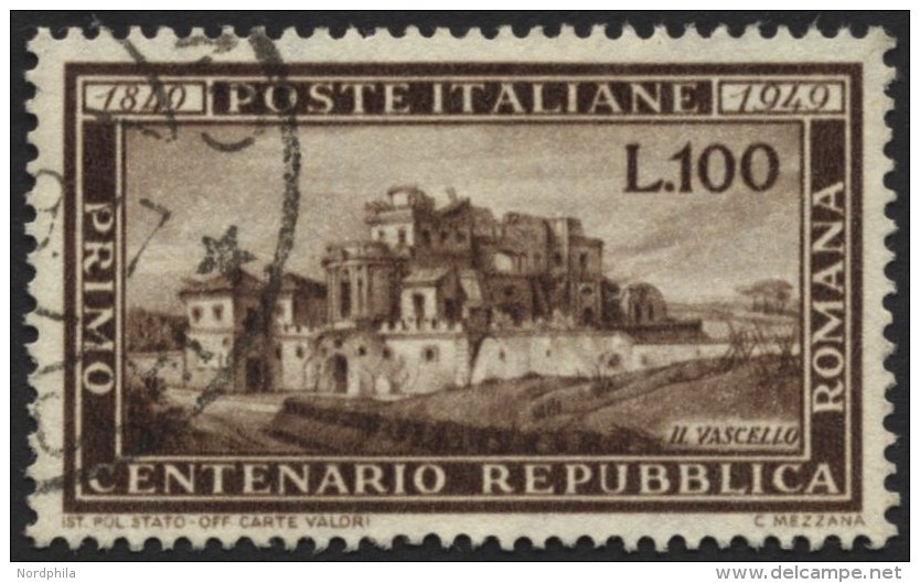 ITALIEN 773 O, 1949, 100 L. Republica Romana, Pracht, Mi. 130.- - Italy