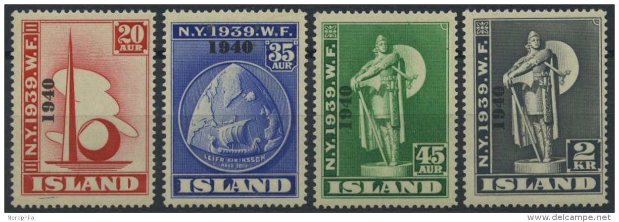 ISLAND 218-21 **, 1940, Weltausstellung 1940, Prachtsatz, Mi. 220.- - Other & Unclassified