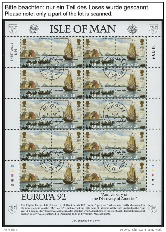 INSEL MAN KB O, 1976-94, Europa, Bis Auf 1977 Alle 18 Kleinbogens&auml;tze Komplett, Pracht, Mi. 520.- - Isle Of Man