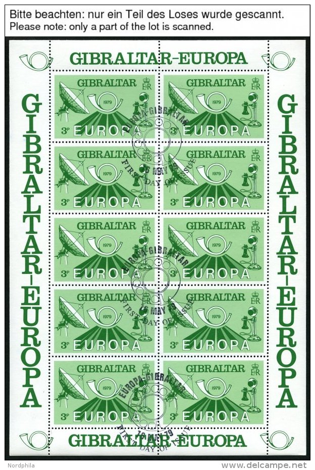 GIBRALTAR KB O, 1979-89, Europa, 8 Verschiedene Kleinbogens&auml;tze Mit Ersttagsstempeln, Pracht, Mi. 160.- - Gibraltar
