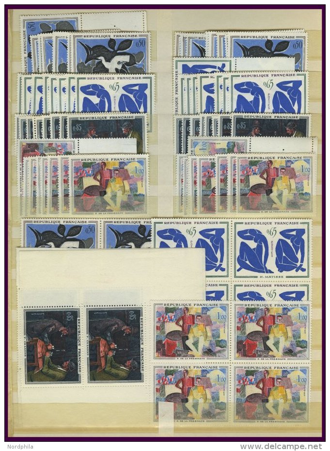 LOTS **, 1961-63, 1. - 4. Gem&auml;lde-Ausgabe, Je 20x, Z.T. In Viererblocks, Pracht - Collections