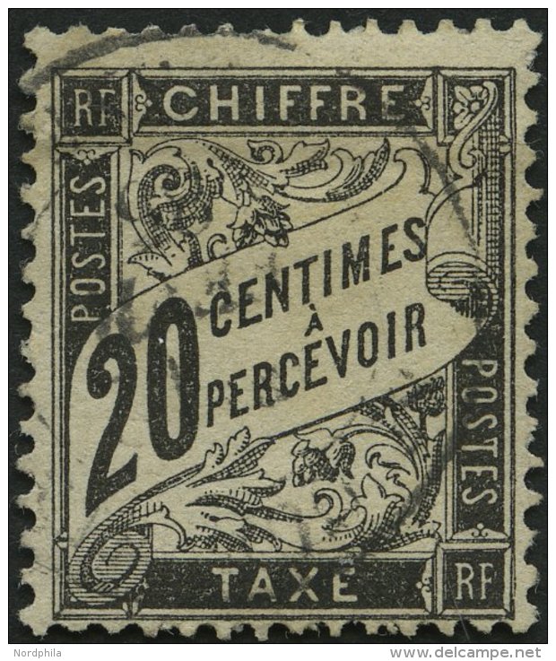 PORTOMARKEN P 17 O, 1882, 20 C. Schwarz, Pracht, Mi. 110.- - Postage Due