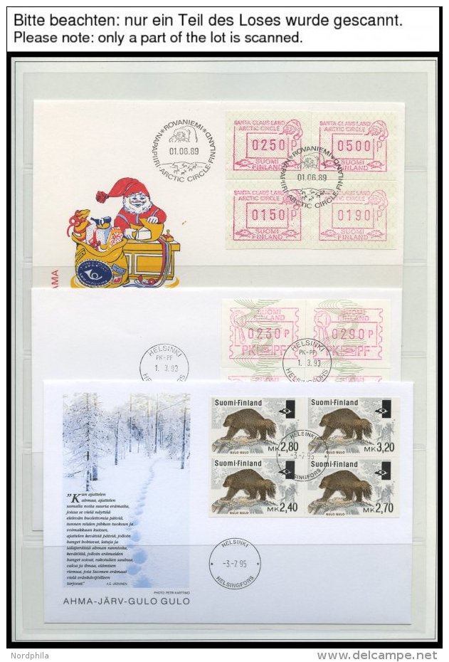 FINNLAND A 1-40 O, BRIEF, Automatenmarken: 1982-2003, Sammlungsteil Meist Verschiedener Gestempelter Automatenmarken Mit - Used Stamps