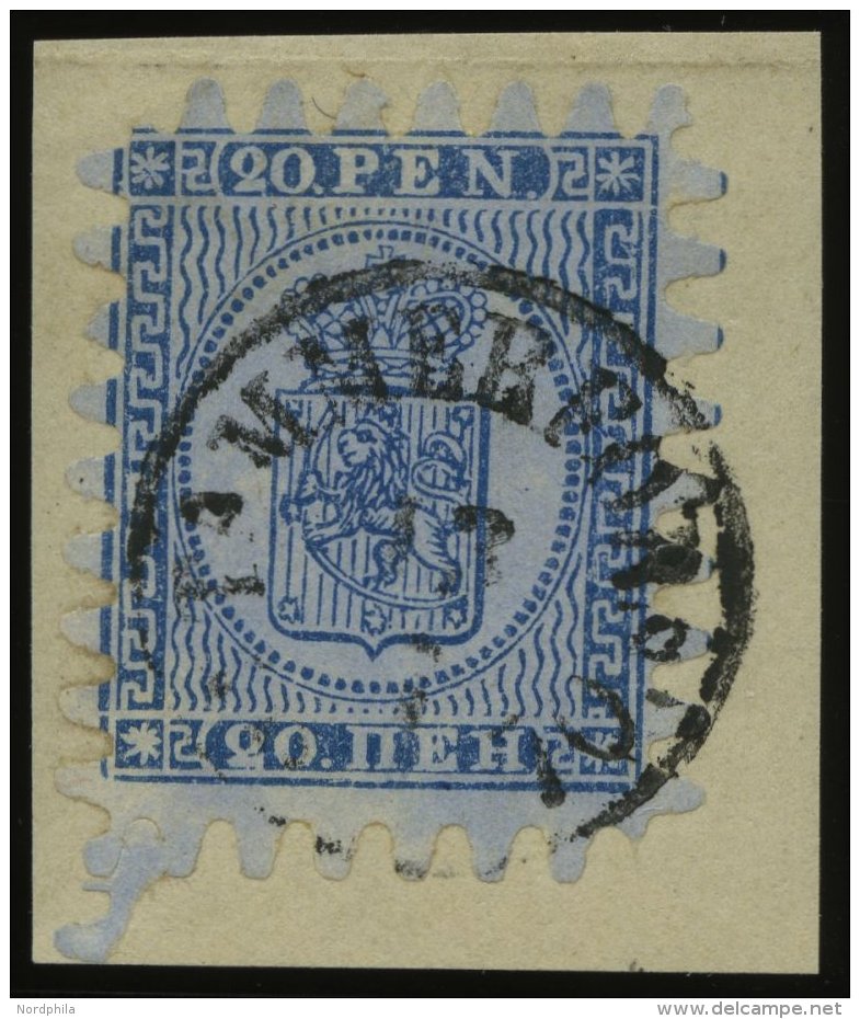 FINNLAND 8C BrfStk, 1866, 20 P. Blau, K1 TAMMERFORS, Praktisch Alle Zungen, Prachtbriefst&uuml;ck - Other & Unclassified