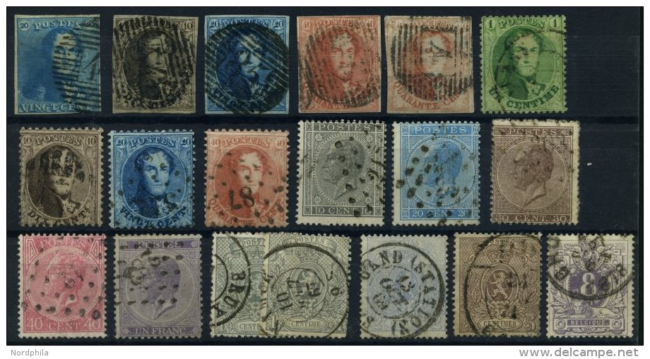 SAMMLUNGEN, LOTS O, 1849-1870, Kleines Lot Von 19 Gestempelten Werten, U.a. Nr. 2,3A,9 (2x), 21/2 Etc., Meist Pracht - Collections