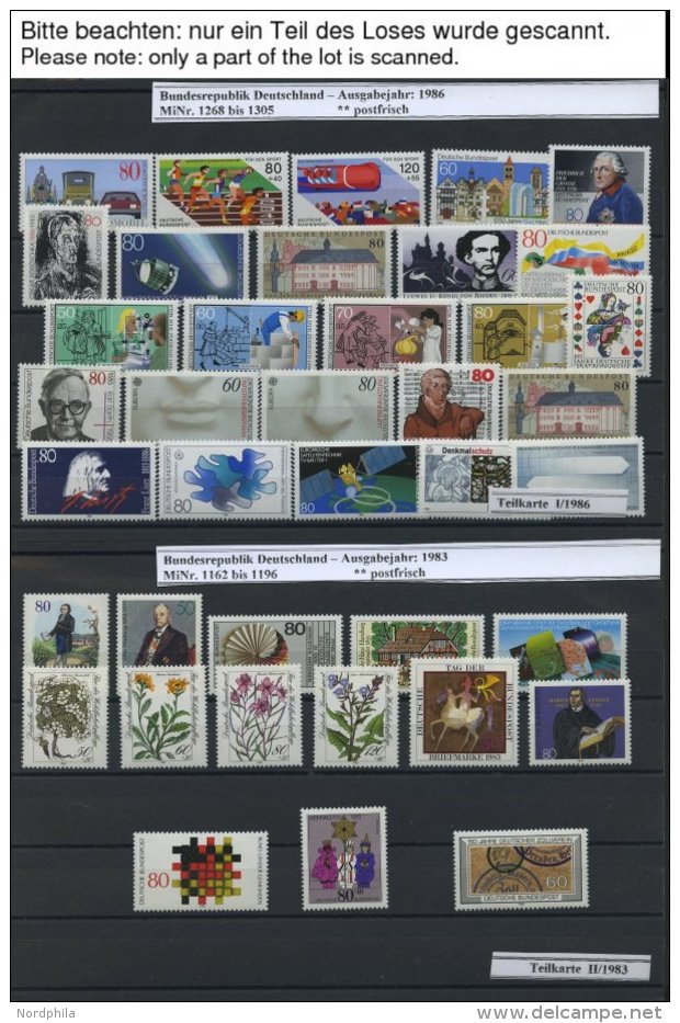 LOTS **, 1986-89, Partie Verschiedener Kompletter Ausgaben, Pracht, Mi. Ca. 500.- - Used Stamps