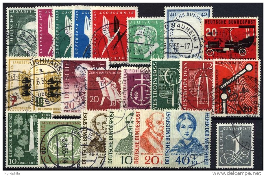 JAHRG&Auml;NGE 204-26x O, 1955, Kompletter Jahrgang, Pracht - Used Stamps