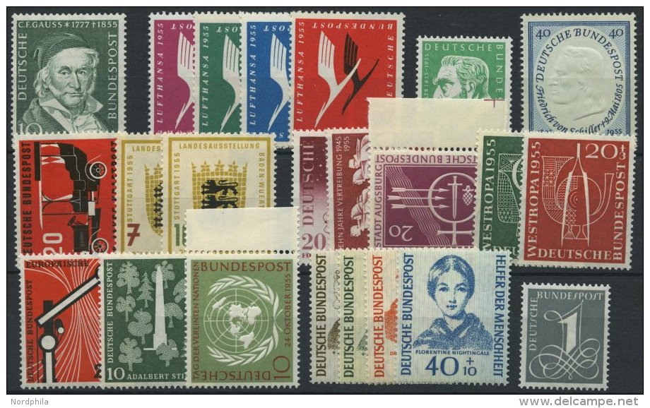 JAHRG&Auml;NGE 204-26x **, 1955, Kompletter Jahrgang, Pracht - Used Stamps