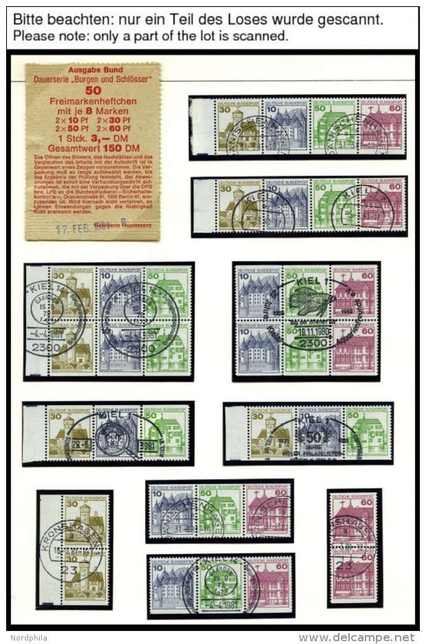 ZUSAMMENDRUCKE A.MH 21-W 78 **,o , 1977-82, Sammlung Burgen Und Schl&ouml;sser Mit Diversen Verschiedenen Markenheftchen - Used Stamps