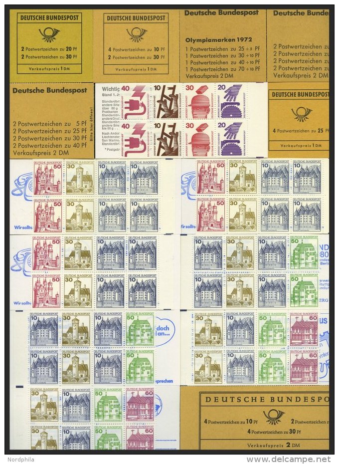 ZUSAMMENDRUCKE A. MH 11-23d **, 1966-80, 17 Verschiedene Markenheftchen, Pracht, Mi. 180.- - Used Stamps