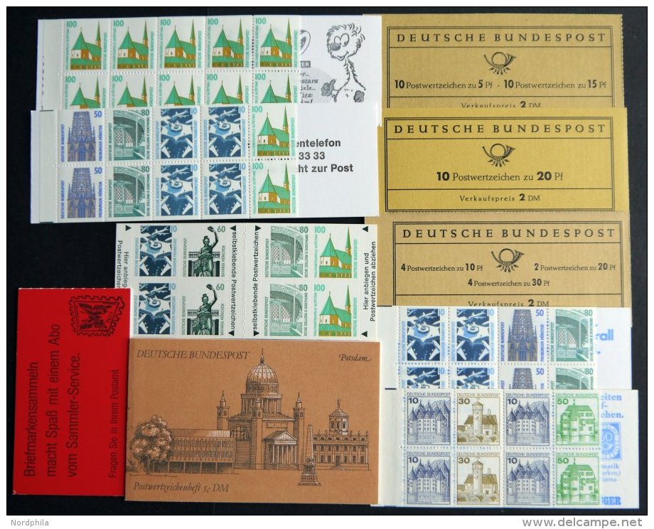 ZUSAMMENDRUCKE Aus MH 8-34 **, 1963-96, 10 Verschiedene Markenheftchen Ohne Z&auml;hlbalken, Pracht, Mi. 167.- - Used Stamps